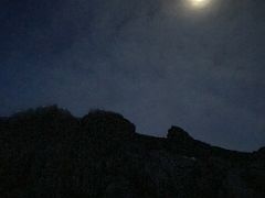01B Moon Over Carstensz Pyramid From Base Camp Before I Start The Climb